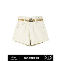 太平鸟女装 女士高腰牛仔短裤 A4HBC2306