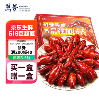 万景 溜溜小龙虾700g/盒 净虾450g 20-24只油泡麻辣虾 啤酒烧烤生鲜虾