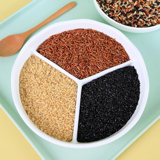 素养生活素养生活三色糙米1kg有机糙米有机黑米有机红米 粗粮主食真空包装