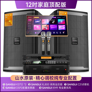 山水（sansui）KS712家庭ktv音响套装套装 大型会议教室专业音箱 影院舞台演出卡拉OK酒吧专业设备 套餐二