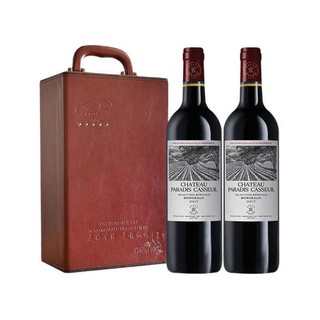 拉菲古堡 拉菲（LAFITE）红酒 源自罗斯柴尔德原瓶进口葡萄酒 750ml 凯萨天堂古堡 双支礼盒装