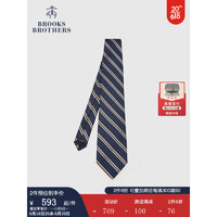 布克兄弟（BrooksBrothers）男士新款桑蚕丝斜条纹商务领带 4003-蓝色条纹 OS