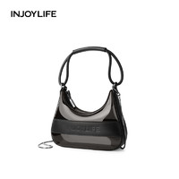 INJOYLIFE 果冻包2023夏季新款透明链条斜挎包手提小包单肩腋下包