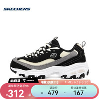 SKECHERS 斯凯奇 女子D LITES系列时尚绑带运动鞋 149906-BKNT 38