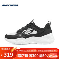 SKECHERS 斯凯奇 35、36特价）TJ 夏夏款女款DLITES系列时尚绑带运动鞋 896073-BKW 黑色/白色 35 36