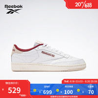 Reebok锐步官方夏季男女同款CLUB C 85经典休闲复古板鞋100032970 100032972 37.5