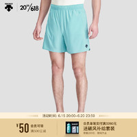 DESCENTE迪桑特 RUNNING系列 男子梭织短裤 D3231RHP47 SB-水蓝色 XL(180/88A)