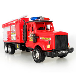 QQL RC 超大号新款儿童仿真 惯性消防车 红色