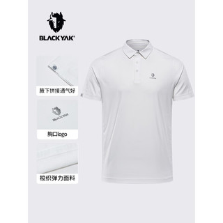 BLACKYAK 布来亚克（黑牦牛） 布来亚克男士夏季户外休闲POLO短袖T恤 MNM141 炭灰色 男款XXXL190/104A