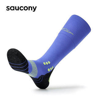 Saucony索康尼运动长袜男女透气吸汗防滑跑步袜子（单双装） 活力紫 L