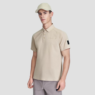DESCENTE迪桑特 DUALIS系列 男子短袖POLO衫 D3231DPS86 BE-米白色 3XL(190/108A)