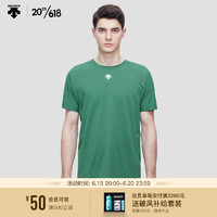 DESCENTE迪桑特 RUNNING系列 男子短袖针织衫 D3231RTS45 GN-绿色 2XL(185/104A)