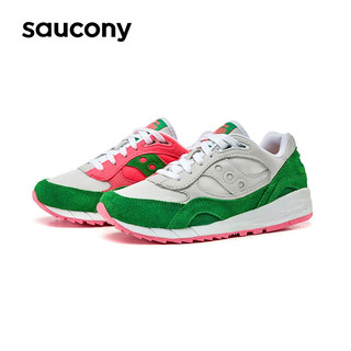 Saucony索康尼SHADOW 6000休闲鞋男潮流时尚百搭女子休闲鞋复古运动鞋男 绿灰2 37 (225mm)