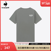 乐卡克法国公鸡男2023夏季新款圆领短袖T恤CB-0131232 麻灰/MGR XL