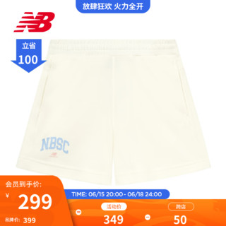 new balance NB官方23新款女款夏季舒适百搭简约运动针织短裤 IV 5VD25402 L