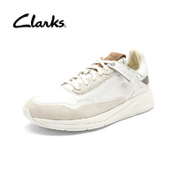 其乐（Clarks）科特系列轻量休闲跑鞋时尚潮流运动鞋舒适耐磨休闲鞋 白色 261677377 39.5