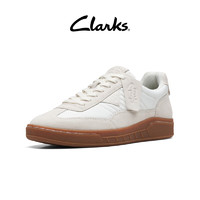 其乐（Clarks）艺动系列男鞋休闲复古新品德训鞋潮流舒适休闲滑板鞋男 白色 261703017 39.5