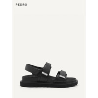 Pedro凉鞋23夏季新款女鞋魔术贴厚底休闲沙滩凉鞋PW1-66760016 黑色 37
