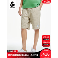 杰克·琼斯（JACK&JONES）杰克琼斯略宽松版型抽绳可调节腰头裤身图案满印短裤22329F067 浅灰色 165/72A/XSR