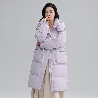 鸭鸭（YAYA）羽绒服女长款2023年新品时尚韩版加厚潮流时尚保暖羽绒外套 米白色 S