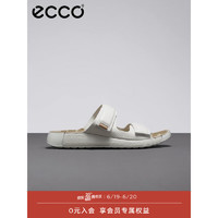 爱步（ECCO）60周年限定款拖鞋男 2023年夏季新款沙滩鞋 科摩524404 白色52440401007 39