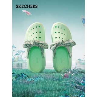 SKECHERS 斯凯奇 女士蝴蝶结洞洞凉拖鞋 111494