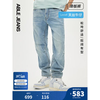 ABLE JEANS2023春夏新款牛仔裤男士松垮剪裁 801416 水洗浅靛蓝 38/34