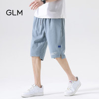 GLM森马集团品牌短裤男夏季薄款透气运动百搭沙滩五分裤 蓝色 M
