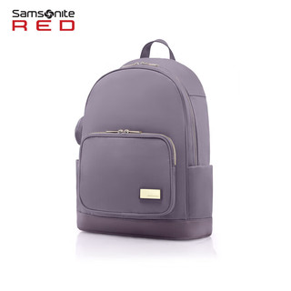 Samsonite 新秀丽 双肩包电脑包含耳机收纳包潮流女包QD8*50001紫色七夕礼物送女友