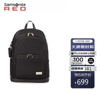 Samsonite 新秀丽 双肩包电脑包含耳机收纳包潮流女包礼物送女友QD8*09001黑色