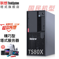 联想塔式服务器ThinkServer TS80X主流通用主机至强E-2224G/16G/2*1T硬盘/250W