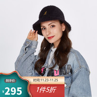 kangol帽子渔夫帽男女同款秋冬经典CASUAL帽子节K3017ST帽子女秋冬 黑色金标 M