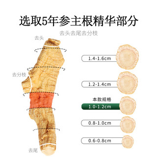 同庆和堂西洋参切片 中大片1.0-1.2cm 100克/盒 花旗参切片可磨西洋参粉 独立包装