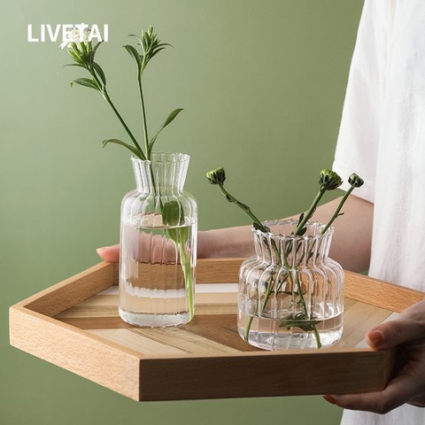 LIVETAI花瓶花器_LIVETAI 北欧轻奢水培水养小花瓶家居透明饰品客厅玻璃