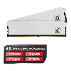 Asgard 阿斯加特 弗雷系列-钛银甲 DDR4 4000 C19 台式机内存条 32GB(16Gx2)套装