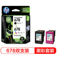 PLUS会员：HP 惠普 678 L0S24AA 墨盒 黑彩套装