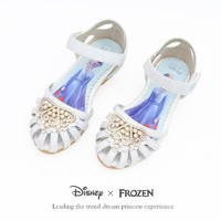 Disney 迪士尼 冰雪奇缘儿童凉鞋女童夏2023新款迪士尼爱莎公主女孩时尚高跟凉鞋
