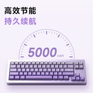 MONSGEEK M7W 68键 2.4G蓝牙 多模无线机械键盘 黑色 V3 Pro奶蓝轴 RGB