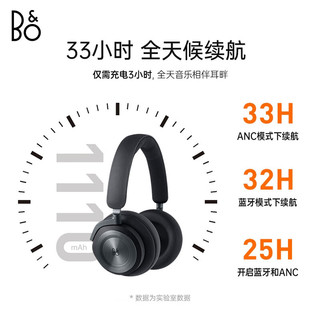 B&O PLAY H9舒适版 无线蓝牙降噪头戴式包耳手机耳机 游戏耳机 触控操作 B&O耳机 黑色