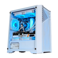 玩嘉 风琴白色电脑机箱台式机matx小机箱 玻璃侧透/支持240水冷/背线/USB3.0/独立电源/