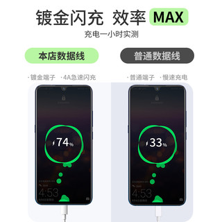 MOSBO 安卓数据线闪充micro适用华为vivo荣耀小米红米oppo快充手机usb冲电正品新款通用充电器加长充电宝线2米老款