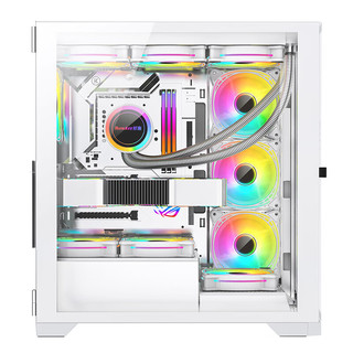 GX770V光影机箱侧透/支持ATX主板/宽体游戏电脑机箱/支持长显卡/支持一体式360水冷 白色