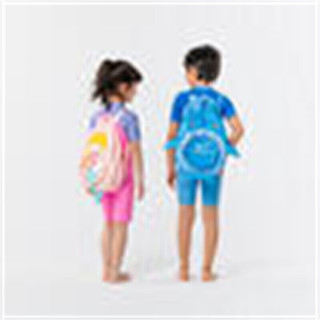 迪卡侬儿童游泳包干湿分离防水户外背包双肩包IVD3蓝色小鲨鱼-4531969