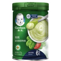 Gerber 嘉宝 宝宝有机米粉 国产版 2段 混合蔬菜味 225g