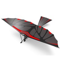 ZT MODEL 中天模型 翼神II橡筋动力扑翼机飞机玩具鲁班鸟 手工制作户外玩具 翼神黑+白+备用橡筋1根