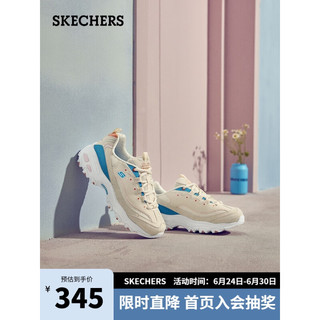 SKECHERS 斯凯奇 2023年女撞色厚底熊猫鞋复古运动老爹鞋896083 自然色/NTMT 37