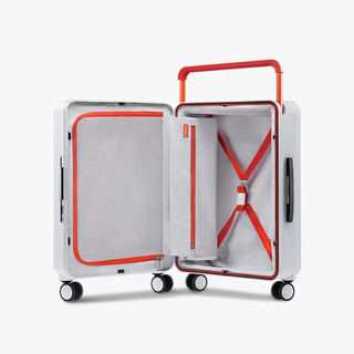 TUPLUS途加行李箱中置宽拉杆登机高颜值20寸24寸大容量 荼白（20寸） 20寸（2-5天短途出行）