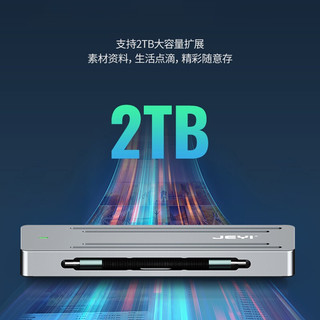 JEYI 佳翼 M.2 NVMe移动硬盘盒 Type-C USB3.1笔记本台式外置盒固态硬盘盒子 巨无霸i9-灰色｜132X49X10mm