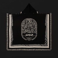 AMD AMANDA BOT 毛毯 （130cm×110cm、黑色)