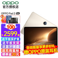 OPPO Pad 2平板电脑oppo 平板pad2超高清大屏办公学习娱乐商务办公学习娱乐游戏平板 8+256GB 光羽金 实用套餐